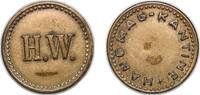 Germany Germany ND Token - H.W. Kantine Hanomag Brass 4.12g XF -