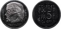 Switzerland 5 Francs Switzerland Federal State 1977 5 Francs (Johann Heinrich Pestalozzi) Copper-nickel (65% copper, 35% nickel) Bern Mint (802000) 1 -