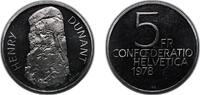 Switzerland 5 Francs Switzerland Federal State 1978 5 Francs (Henry Dunant) Copper-nickel (65% copper, 35% nickel) Bern Mint (903000) 13.12g UNC HMZ -