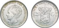 Netherlands Antilles 2½ Gulden Netherlands Antilles Curaçao Dutch colony 1944 D 2½ Gulden - Wilhelmina Silver (.720) (Copper .280) Denver Mint (200000) 25g UNC -