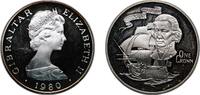 Gibraltar 1 Crown Gibraltar British Overseas Territory 1980 1 Crown - Elizabeth II (Admiral Lord Nelson; Silver Proof) Silver (.925) Royal Mint (1 -