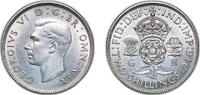 Great Britain 2 Shillings Great Britain United Kingdom 1946 2 Shillings - George VI (with 'IND:IMP') Silver (.500) Royal Mint (Tower Hill) (22910000) 11.2 -