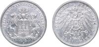 Germany 3 Mark Germany Free Hanseatic city of Hamburg German states 1914 J 3 Mark Silver (.900) (575111) 16.67g XF KM 620 J 64 AKS 46 -