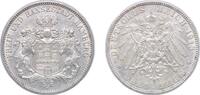 Germany 3 Mark Germany Free Hanseatic city of Hamburg German states 1913 J 3 Mark Silver (.900) (343200) 16.67g AU KM 620 J 64 AKS 46 -