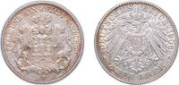 Germany 2 Marks Germany Free Hanseatic city of Hamburg German states 1906 J 2 Mark Silver (.900) (1224910) 11.111g XF KM 612 AKS 48 J 63 -