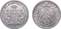 Germany 2 Marks Germany Free Hanseatic city of Hamburg German states 1903 J 2 Mark Silver (.900) (817215) 11.111g VF KM 612 AKS 48 J 63 -