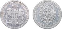 Germany 2 Marks Germany Free Hanseatic city of Hamburg German states 1876 J 2 Mark Silver (.900) (2325000) 11.111g VF KM 604 J 61 -