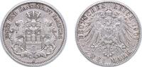 Germany 2 Marks Germany Free Hanseatic city of Hamburg German states 1901 J 2 Mark Silver (.900) (482408) 11.111g XF KM 612 AKS 48 J 63 -