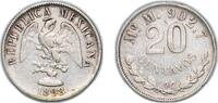 Mexico 20 Centavos Mexico Federal Republic 1898 Mo M 20 Centavos Silver (.903) Mexico City Mint (150000) 5.28g VF KM 405 -
