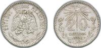 Mexico 20 Centavos Mexico United Mexican States 1921 M 20 Centavos Silver (.720) Mexico City Mint (6160000) 3.3g XF KM 438 -