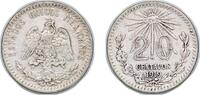 Mexico 20 Centavos Mexico United Mexican States 1919 M 20 Centavos Silver (.800) Mexico City Mint (4155000) 3.56g XF KM 436 -
