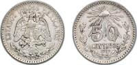 Mexico 50 Centavos Mexico United Mexican States 1919 M 50 Centavos Silver (.720) Mexico City Mint (10200000) 8.32g XF KM 447 -