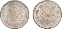 Mexico 50 Centavos Mexico United Mexican States 1907 M 50 Centavos (large size) Silver (.800) (Copper .200) Mexico City Mint (18920000) 12.4g UNC K -