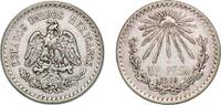 Mexico 1 Peso Mexico United Mexican States 1918 M 1 Peso (Rare) Silver (.800) Mexico City Mint (3050000) 18.12g XF KM 454 -