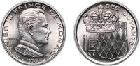 Monaco 1 Franc Monaco Principalty 1976 1 Franc - Rainier III Nickel Monnaie de Paris Mint (187500) 6.01g UNC KM 140 Gad 1789 MC150 -