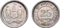 British Malaysia 25 Cents British Malaysia North Borneo 1929 H 25 Cents Silver (.500) Heaton and Sons / The Mint Birmingham Limited (400000) 2.8g UNC KM 6 -
