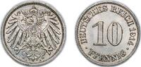 Germany 10 Pfennigs Germany Germany - 1871-1948 Weimar Republic 1914 A 10 Pfennigs - Wilhelm II (type 2 - small shield) Copper-nickel (Cu 750, Ni 25 -