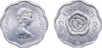 Seychelles 5 Cents Seychelles British crown colony 1972 5 Cents - Elizabeth II (FAO) Aluminium (96.9-96.1% Aluminium, 3.9-3.1% Magnesium) Royal Min -