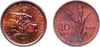 Turkey 10 Kuruş Turkey Republic 1971 10 Kuruş (FAO) Bronze (97% Copper, 2.5% Zinc, 0.5% Tin) Turkish State Mint (Darphane) (630000) 3.52g UNC KM -