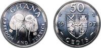 Ghana 50 Cedis Ghana Republic 1997 50 Cedis (magnetic) Nickel plated steel 7.55g BU KM 31a -