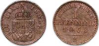 Germany 1 Pfennig Germany Kingdom of Prussia 1868 B 1 Pfenning - William I Copper Hanover Mint 1.34g UNC AKS 108 Old/Mue 2 426, 429, 433 KM 480 Ka -
