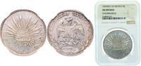 Mexico 8 Reales Mexico Federal Republic 1895 Mo AB 8 Reales Silver (.903) Mexican Mint 27.07g NGC AU Chopmarked KM 377 -