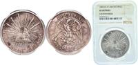 Mexico 1 Peso Mexico Federal Republic 1902 Zs FZ 1 Peso Silver (.9027) (Copper .0973) Mexican Mint (7134000) 27.073g NGC XF Chopmarked KM 409 -