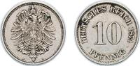 Germany - 1871-1948 10 Pfennigs Germany Germany - 1871-1948 1874 A 10 Pfennigs - Wilhelm I (type 1 - large shield) Copper-nickel (Cu 750, Ni 250) Berlin Mint (7 -