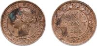 Canada 1 Cent Canada British Dominion 1888 1 Cent - Victoria Bronze (Cu 95%, Sn 4%, Zn 1%) Royal Mint (Tower Hill) (4000000) 5.7g AU KM 7 Schö -