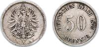 Germany - 1871-1948 50 Pfennigs Germany Germany - 1871-1948 German states 1875 A 50 Pfennigs - Wilhelm I (type 1 - large shield) Silver (.900) (Ag 900, Cu 100) -