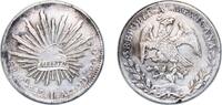 Mexico 8 Reales Mexico Federal Republic 1882 Ho JA 8 Reales Silver (.903) Hermosillo Mint (240000) 26.63g VF Chopmarked KM 377 -