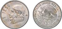 Mexico 1 Peso Mexico United Mexican States 1978 Mo 1 Peso Copper-nickel (75% Copper, 25% Nickel) Mexican Mint (55140000) 9g UNC KM 460 Schön 7 -