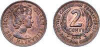 Eastern Caribbean States 2 Cents Eastern Caribbean States 1955 2 Cents - Elizabeth II (1st portrait) Bronze Royal Mint (Tower Hill) (5500000) 9.45g XF KM 3 -