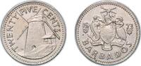 Barbados 25 Cents Barbados Commonwealth 1973 25 Cents Copper-nickel (75% Copper, 25% Nickel) Royal Mint (6000000) 5.65g UNC KM 13 Schön 5 -