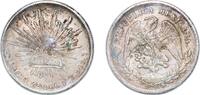 Mexico 1 Peso Mexico Federal Republic 1900 Zs FZ 1 Peso Silver (.9027) (Copper .0973) Zacatecas Mint (5357000) 26.86g XF Chopmarked KM 409 -