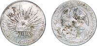Mexico 8 Reales Mexico Federal Republic 1854 Mo GC 8 Reales Silver (.903) Mexico City Mint 26.7g XF Chopmarked KM 377 -