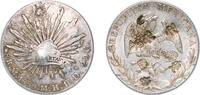 Mexico 8 Reales Mexico Federal Republic 1888 Mo MH 8 Reales Silver (.903) Mexico City Mint 27g XF Chopmarked KM 377 -