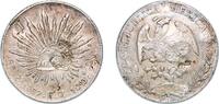 Mexico 8 Reales Mexico Federal Republic 1887 Zs FZ 8 Reales Silver (.903) Zacatecas Mint (4733000) 26.98g XF Chopmarked KM 377 -