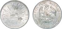 Mexico 8 Reales Mexico Federal Republic 1883 Zs JS 8 Reales Silver (.903) Zacatecas Mint (2563000) 26.93g AU Chopmarked KM 377 -
