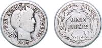 United States 1 Dime United States Federal republic 1906 O 1 Dime Barber Dime Silver (.900) (.100 copper) New Orleans Mint (2610000) 2.31g VF KM 11 -