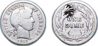 United States 1 Dime United States Federal republic 1916 1 Dime Barber Dime Silver (.900) (.100 copper) United States Mint of Philadelphia (1849000 -