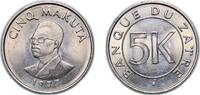 Zaire (1971-1997) 5 Makuta Zaire (1971-1997) Republic 1977 5 Makuta Copper-nickel (8000000) 6.3g BU KM 12 Schön 53 -