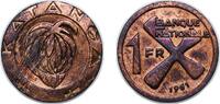 Katanga 1 Franc Democratic Republic of the Congo Katanga 1961 1 Franc Bronze (2500000) 4.55g AU KM 1 Schön 1 -