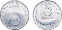 Italy 5 Lire Italy Republic 1954 R 5 Lire Aluminium (96.2% Aluminium, 3.5% Magnesium, 0.3% Manganese) 1g UNC KM 92 Schön 92 -