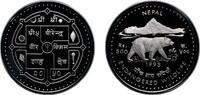 Nepal 500 Rupees Nepal 2050 (1993) 500 Rupees - Birendra Bir Bikram (Himalayan Black Bear) Silver (.925) (10000) 31.47g PF KM 1070 Schön 318 -