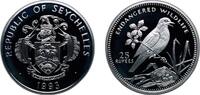 Seychelles 25 Rupees Seychelles Republic 1993 PM 25 Rupees (Magpie Robin) Silver (.925) (20000) 28.3g PF KM 65 -