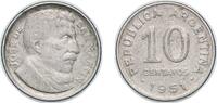 Argentina 10 Centavos Argentina Federal Republic 1951 10 Centavos (reeded edge) Copper-nickel Buenos Aires Mint (98520760) 3g VF KM 47 Schön 50 -