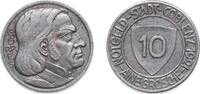 Germany 10 Pfennigs Germany City of Koblenz 1921 10 Pfennig / 1 Grosche - Coblenz (Görres) Nickel plated iron 3.6g XF Funck 80.5 Men05 4526.11 Men18 -