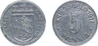 Germany 5 Pfennigs Germany City of Elberfeld Second Empire 1917 5 Pfennig - Elberfeld Zinc Adam Donner Mint 1.41g XF Funck 111.1 Men05 6413.1 Men18 -