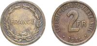 France 2 Francs France 1944 2 Francs Brass (50000000) 7.95g XF F 271 Gad 537 KM 905 -